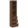 Aparador alto roble marrón 37,5x35x180 cm madera de ingeniería de , Aparadores - Ref: Foro24-861667, Precio: 99,57 €, Descuen...