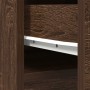 Aparador alto roble marrón 37,5x35x180 cm madera de ingeniería de , Aparadores - Ref: Foro24-861667, Precio: 99,57 €, Descuen...