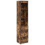 Aparador alto roble ahumado 37,5x35x180 cm madera de ingeniería de , Aparadores - Ref: Foro24-861665, Precio: 96,80 €, Descue...