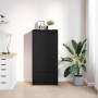 Armario con cajón de roble negro 55,5x34x119,5 cm de , Aparadores - Ref: Foro24-861644, Precio: 99,01 €, Descuento: %