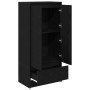 Armario con cajón de roble negro 55,5x34x119,5 cm de , Aparadores - Ref: Foro24-861644, Precio: 99,01 €, Descuento: %