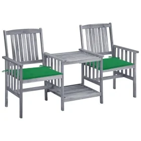 Sillas de jardín con mesita y cojines madera maciza acacia de vidaXL, Conjuntos de jardín - Ref: Foro24-3061307, Precio: 156,...