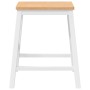 Sillas de bar 2 uds madera maciza blanca caucho de , Taburetes de cocina - Ref: Foro24-4102581, Precio: 108,34 €, Descuento: %