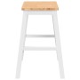 Sillas de bar 2 uds madera maciza blanca caucho de , Taburetes de cocina - Ref: Foro24-4102581, Precio: 108,34 €, Descuento: %