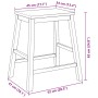 Sillas de bar 2 uds madera maciza blanca caucho de , Taburetes de cocina - Ref: Foro24-4102581, Precio: 108,34 €, Descuento: %