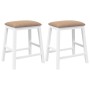 Sillas de bar con cojines 2 uds madera maciza blanca caucho de , Taburetes de cocina - Ref: Foro24-4102583, Precio: 106,96 €,...