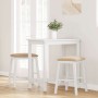 Sillas de bar con cojines 2 uds madera maciza blanca caucho de , Taburetes de cocina - Ref: Foro24-4102583, Precio: 106,96 €,...