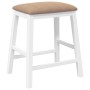 Sillas de bar con cojines 2 uds madera maciza blanca caucho de , Taburetes de cocina - Ref: Foro24-4102583, Precio: 106,96 €,...