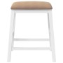 Sillas de bar con cojines 2 uds madera maciza blanca caucho de , Taburetes de cocina - Ref: Foro24-4102583, Precio: 106,96 €,...