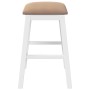 Sillas de bar con cojines 2 uds madera maciza blanca caucho de , Taburetes de cocina - Ref: Foro24-4102583, Precio: 106,96 €,...