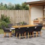 Conjunto de Comedor de Jardín 9 pcs Negro ratán sintético en Mesas de jardín | Comprar online en Foru.es