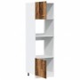 Armario de microondas madera ingeniería envejecida 60x57x207 cm de , Armarios de cocina - Ref: Foro24-3334023, Precio: 184,26...