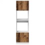 Armario de microondas madera ingeniería envejecida 60x57x207 cm de , Armarios de cocina - Ref: Foro24-3334023, Precio: 184,26...