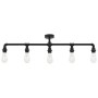 Lámpara de techo negra con 5 bombillas E27 de , Lámparas - Ref: Foro24-281629, Precio: 63,55 €, Descuento: %