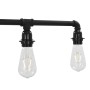 Lámpara de techo negra con 5 bombillas E27 de , Lámparas - Ref: Foro24-281629, Precio: 63,55 €, Descuento: %