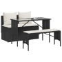 Set comedor de jardín 3 pzas con cojines ratán sintético negro de , Conjuntos de jardín - Ref: Foro24-4104181, Precio: 250,60...