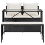 Set comedor de jardín 3 pzas con cojines ratán sintético negro de , Conjuntos de jardín - Ref: Foro24-4104181, Precio: 250,60...