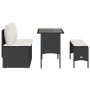 Set comedor de jardín 3 pzas con cojines ratán sintético negro de , Conjuntos de jardín - Ref: Foro24-4104181, Precio: 250,60...