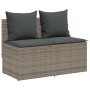 Set comedor de jardín 3 piezas con cojines ratán sintético gris de , Conjuntos de jardín - Ref: Foro24-4104183, Precio: 258,9...