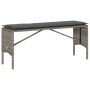 Set comedor de jardín 3 piezas con cojines ratán sintético gris de , Conjuntos de jardín - Ref: Foro24-4104183, Precio: 258,9...