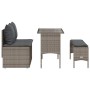 Set comedor de jardín 3 piezas con cojines ratán sintético gris de , Conjuntos de jardín - Ref: Foro24-4104183, Precio: 258,9...