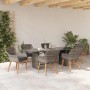 Conjunto de Comedor de Jardín 7 pcs Gris ratán sintético en Mesas de jardín | Comprar online en Foru.es