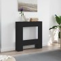 Borde de chimenea madera ingeniería roble negro 81x18x82 cm de , Accesorios para hornos de leña y chimeneas - Ref: Foro24-865...