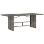 Conjunto de Comedor de Jardín 7 pcs Gris ratán sintético en Mesas de jardín | Comprar online en Foru.es