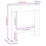 Borde de chimenea madera ingeniería roble negro 81x18x82 cm de , Accesorios para hornos de leña y chimeneas - Ref: Foro24-865...
