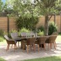 Conjunto de Comedor de Jardín 9 pcs Gris ratán sintético en Mesas de jardín | Comprar online en Foru.es