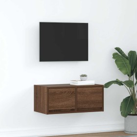 Mueble de TV madera contrachapada roble marrón 60x31x25,5 cm de , Muebles TV - Ref: Foro24-861502, Precio: 47,08 €, Descuento: %