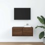 Mueble de TV madera contrachapada roble marrón 60x31x25,5 cm de , Muebles TV - Ref: Foro24-861502, Precio: 47,08 €, Descuento: %