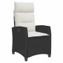 Silla de jardín reclinable con mesa auxiliar ratán negro de , Sillas de jardín - Ref: Foro24-4108270, Precio: 126,66 €, Descu...