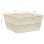 Mesa de jardín de madera de abeto impregnada 60x60x30 cm de vidaXL, Sofás modulares de exterior - Ref: Foro24-315632, Precio:...