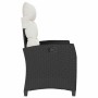Silla de jardín reclinable con mesa auxiliar ratán negro de , Sillas de jardín - Ref: Foro24-4108270, Precio: 126,66 €, Descu...