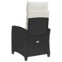 Silla de jardín reclinable con mesa auxiliar ratán negro de , Sillas de jardín - Ref: Foro24-4108270, Precio: 126,66 €, Descu...