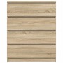 Aparador roble Sonoma 80x35x99 cm madera de ingeniería de , Aparadores - Ref: Foro24-3328482, Precio: 128,45 €, Descuento: %