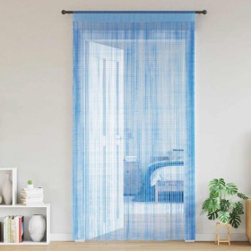 Cortinas de tiras 2 uds azul claro 140x250 cm de , Cortinas y visillos - Ref: Foro24-4102046, Precio: 24,55 €, Descuento: %
