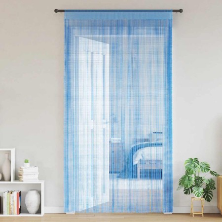 Cortinas de tiras 2 uds azul claro 140x250 cm de , Cortinas y visillos - Ref: Foro24-4102046, Precio: 24,55 €, Descuento: %