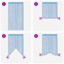Cortinas de tiras 2 uds azul claro 140x250 cm de , Cortinas y visillos - Ref: Foro24-4102046, Precio: 24,55 €, Descuento: %