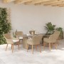 Conjunto de Comedor de Jardín 7 pcs Beige ratán sintético en Mesas de jardín | Comprar online en Foru.es