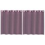 Cortinas de gasa con ojales 2 uds morado 140x140 cm de , Cortinas y visillos - Ref: Foro24-4102101, Precio: 13,67 €, Descuent...