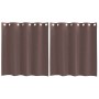 Cortinas de gasa con ojales 2 uds marrón 140x140 cm de , Cortinas y visillos - Ref: Foro24-4102065, Precio: 13,67 €, Descuent...