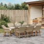 Conjunto de Comedor de Jardín 9 pcs Beige ratán sintético en Mesas de jardín | Comprar online en Foru.es