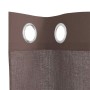 Cortinas de gasa con ojales 2 uds marrón 140x225 cm de , Cortinas y visillos - Ref: Foro24-4102067, Precio: 13,93 €, Descuent...
