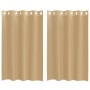 Cortinas de gasa con ojales 2 uds arena de , Cortinas y visillos - Ref: Foro24-4102120, Precio: 13,24 €, Descuento: %