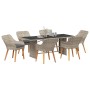 Conjunto de Comedor de Jardín 7 pcs Gris Claro ratán sintético en Mesas de jardín | Comprar online en Foru.es
