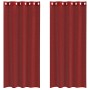 Cortinas de gasa con ojales 2 uds rojo vino de , Cortinas y visillos - Ref: Foro24-4102157, Precio: 15,02 €, Descuento: %