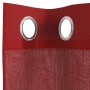 Cortinas de gasa con ojales 2 uds rojo vino de , Cortinas y visillos - Ref: Foro24-4102157, Precio: 15,02 €, Descuento: %
