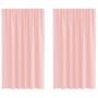 Cortinas de gasa con trabillas 2 uds rosa 140x175 cm de , Cortinas y visillos - Ref: Foro24-4102287, Precio: 13,87 €, Descuen...